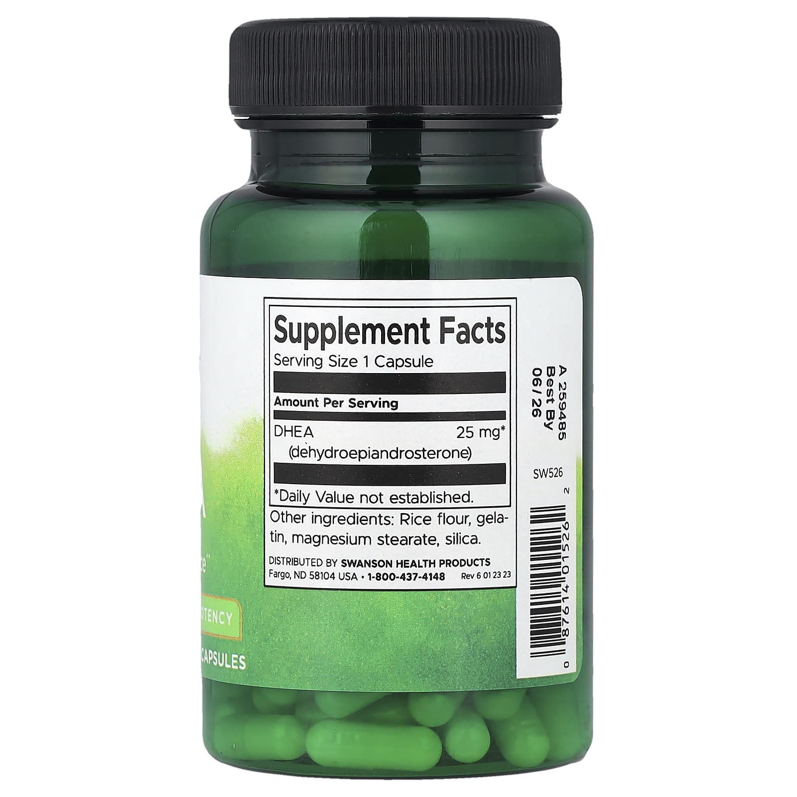 Swanson, DHEA, High Potency, 25 mg, 120 Capsules