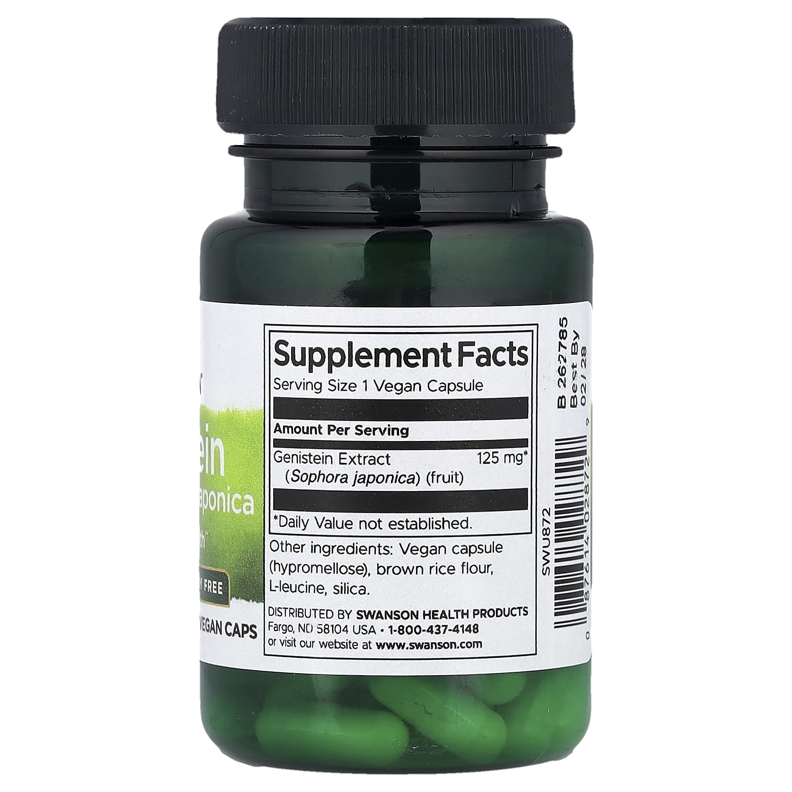 Swanson, Genistein from Sophora Japonica, 125 mg, 60 Vegan Caps