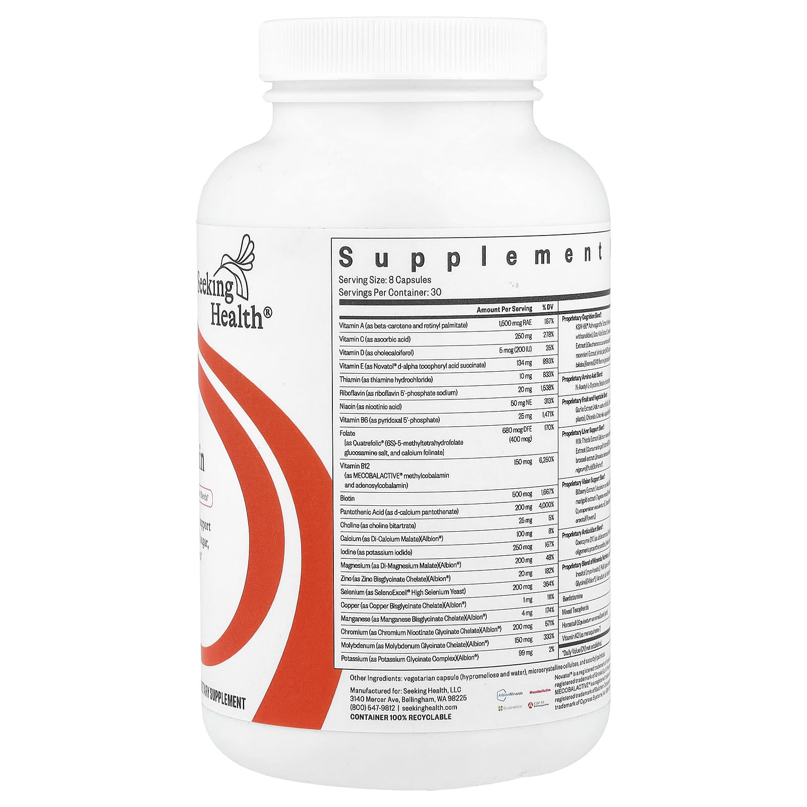 Seeking Health, Optimal Multivitamin, 240 Capsules