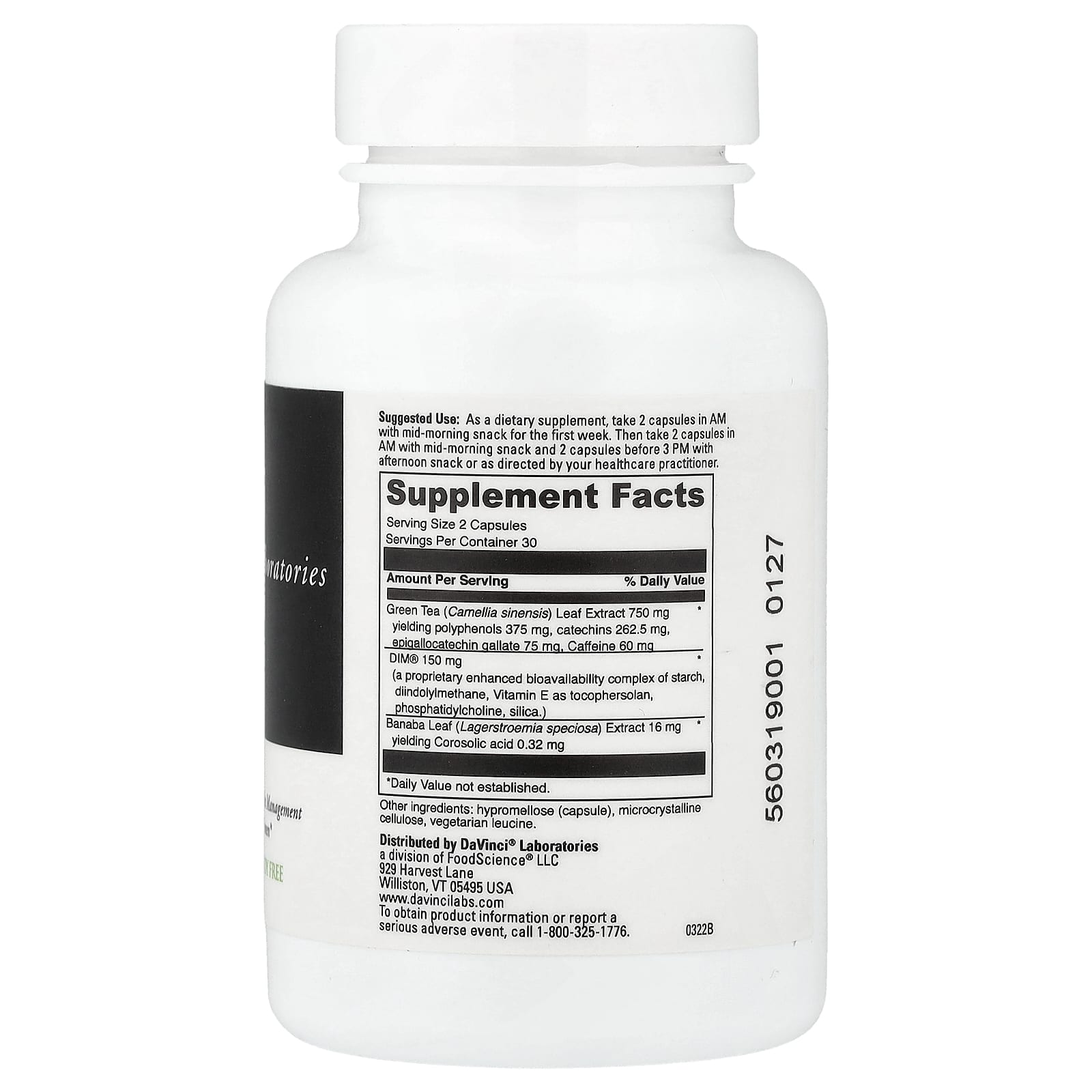 DaVinci Laboratories, DIM Plex®, 60 Capsules