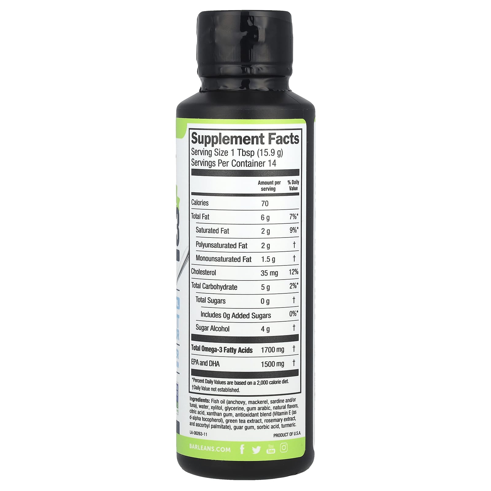 Barlean's, Omega-3 From Fish Oil, Key Lime Pie, 8 oz (227 g)