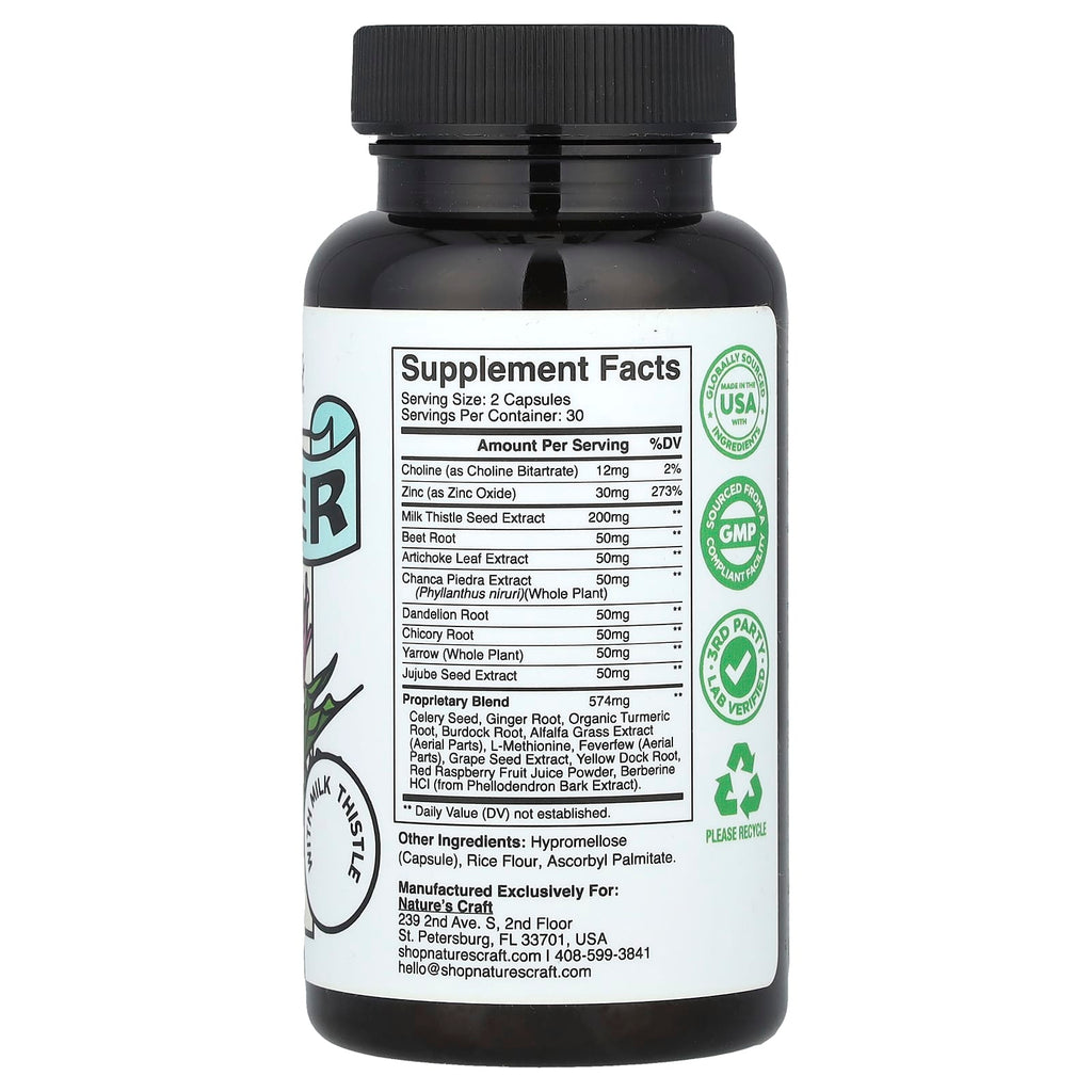 Nature's Craft, Liver Support, 60 Capsules