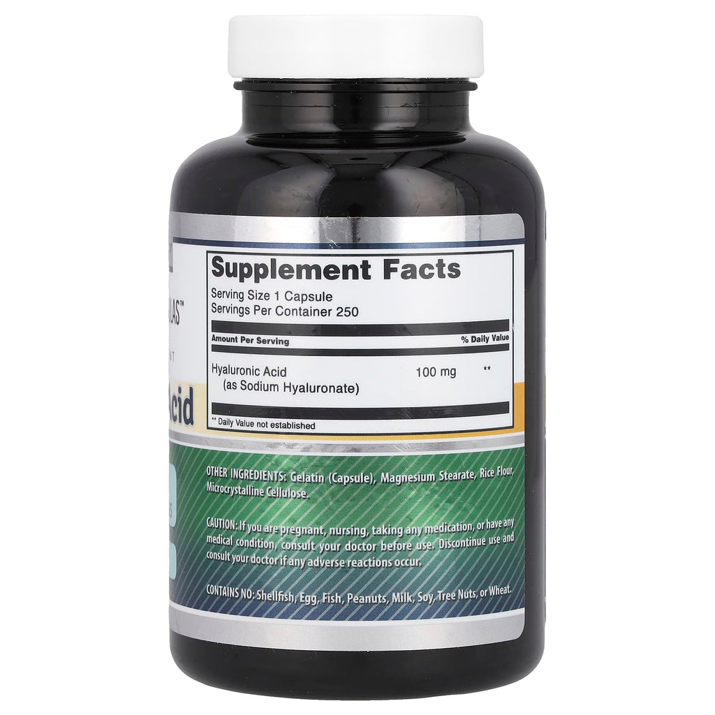 Amazing Nutrition, Hyaluronic Acid, 100 mg, 250 Capsules