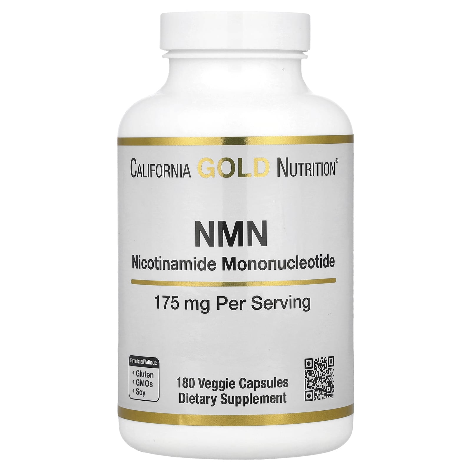 California Gold Nutrition, NMN, 175 mg , 180 Veggie Capsules