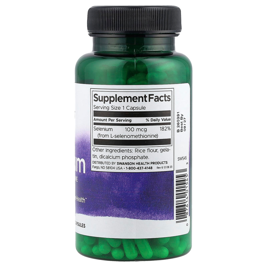 Swanson, Selenium, 100 mcg, 300 Capsules