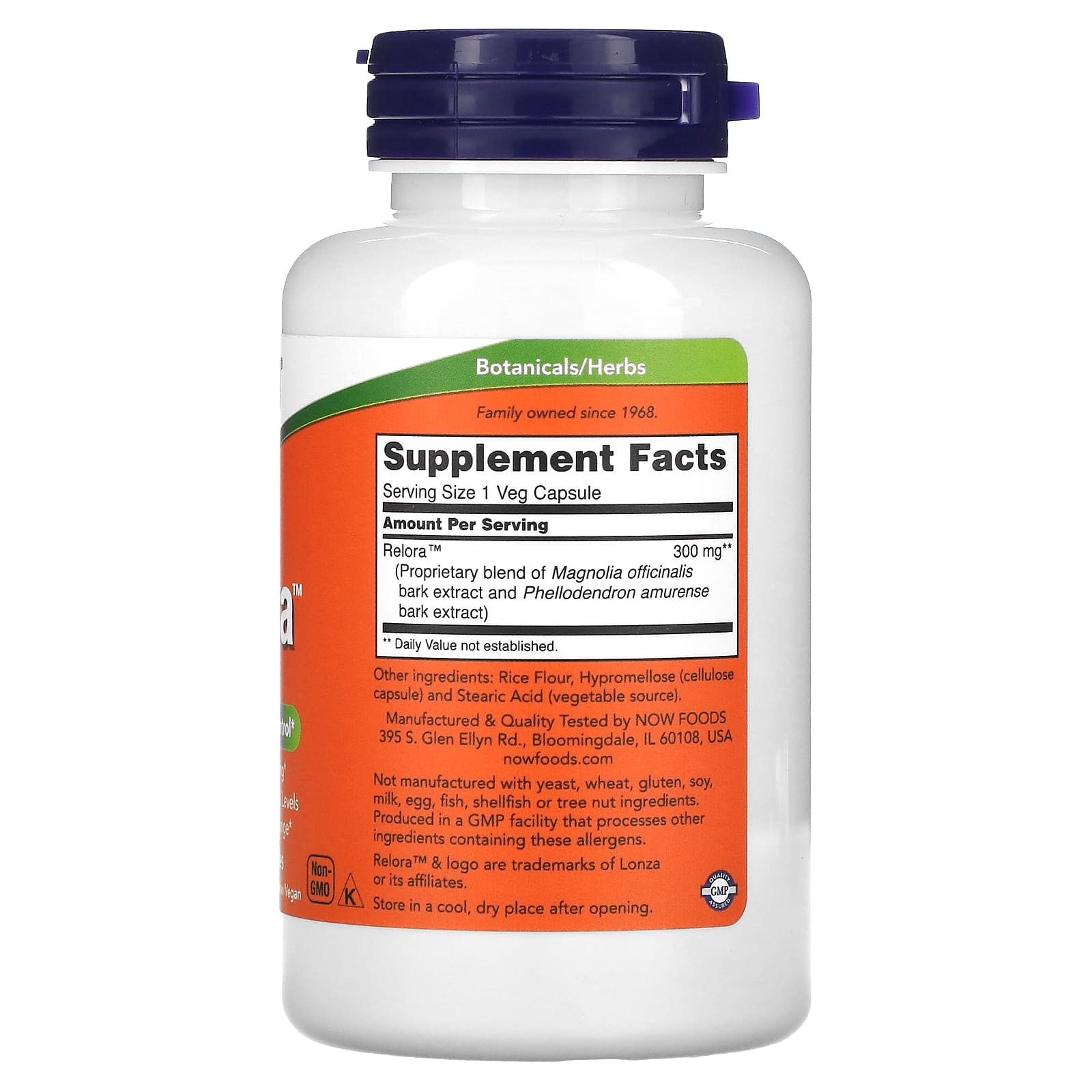NOW Foods, Relora, 300 mg, 120 Veg Capsules