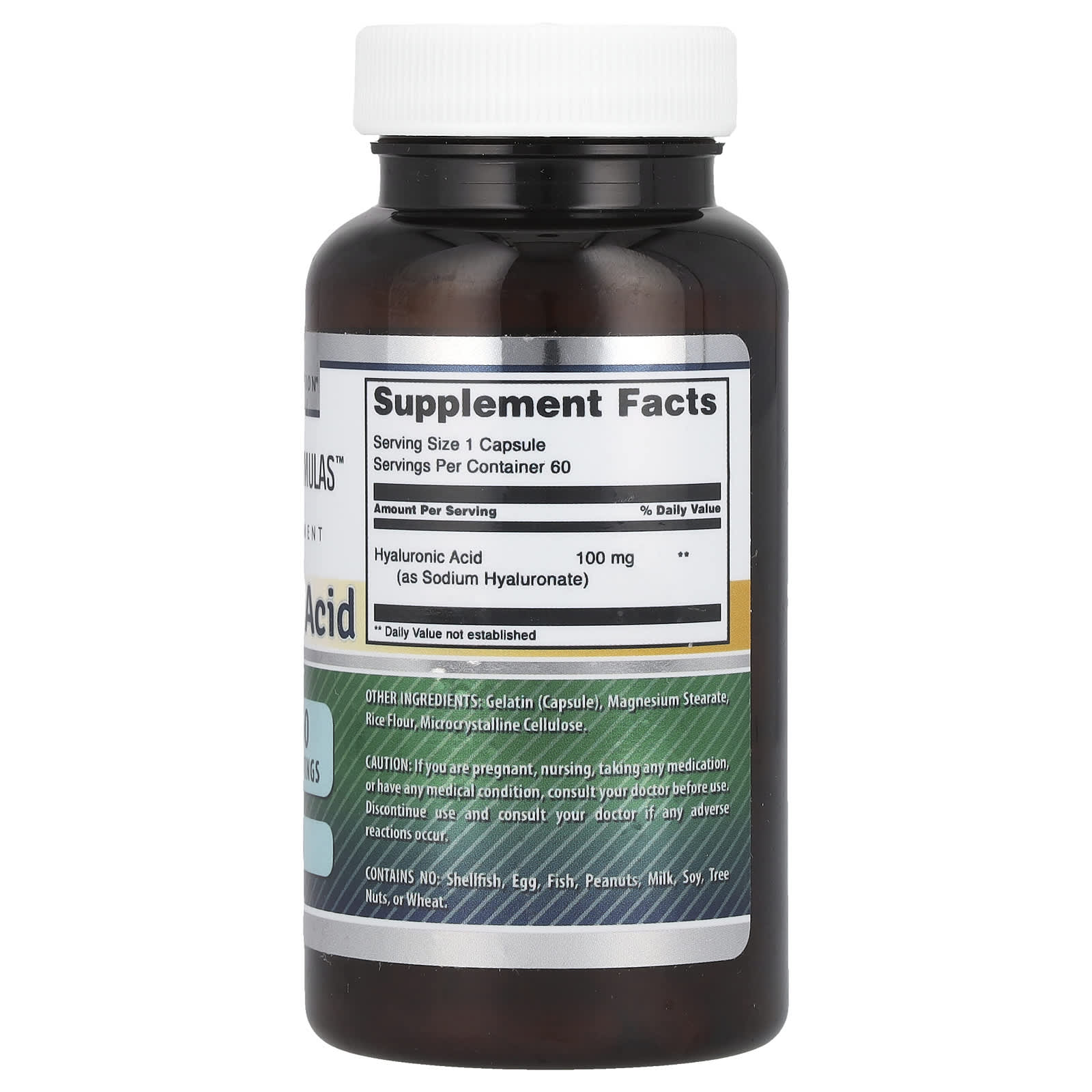 Amazing Nutrition, Hyaluronic Acid, 100 mg, 60 Capsules