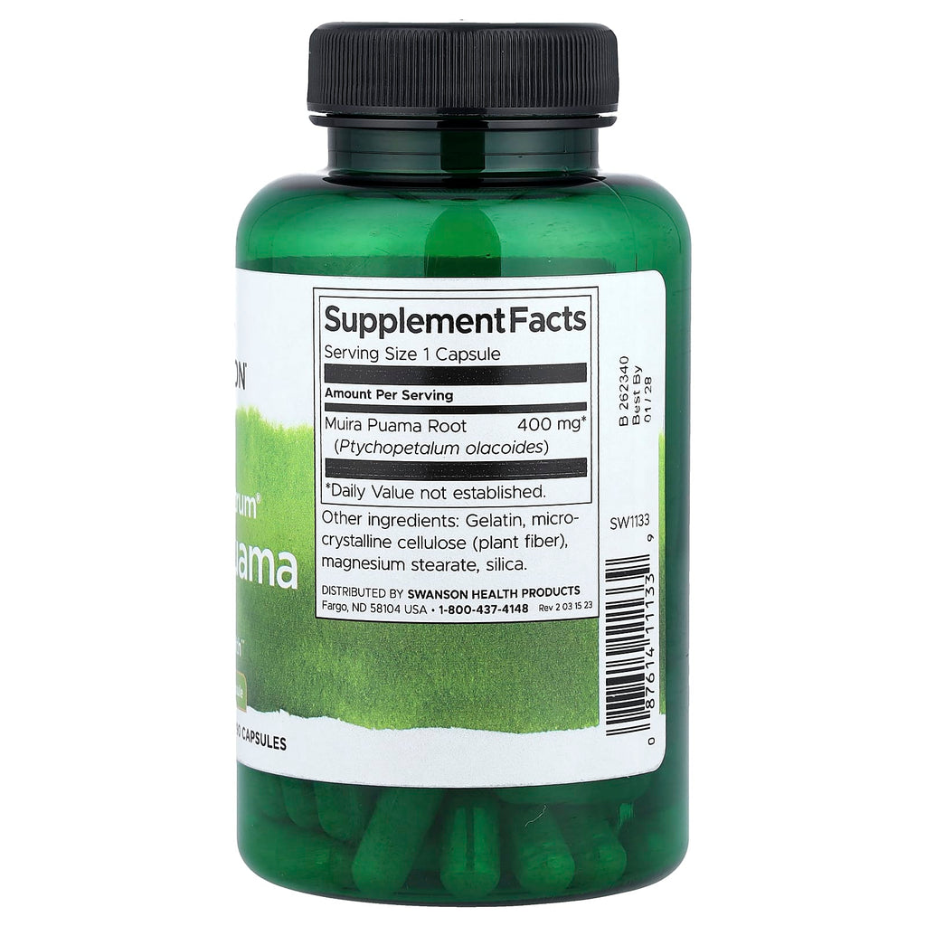 Swanson, Full Spectrum® Muira Puama, 400 mg, 90 Capsules