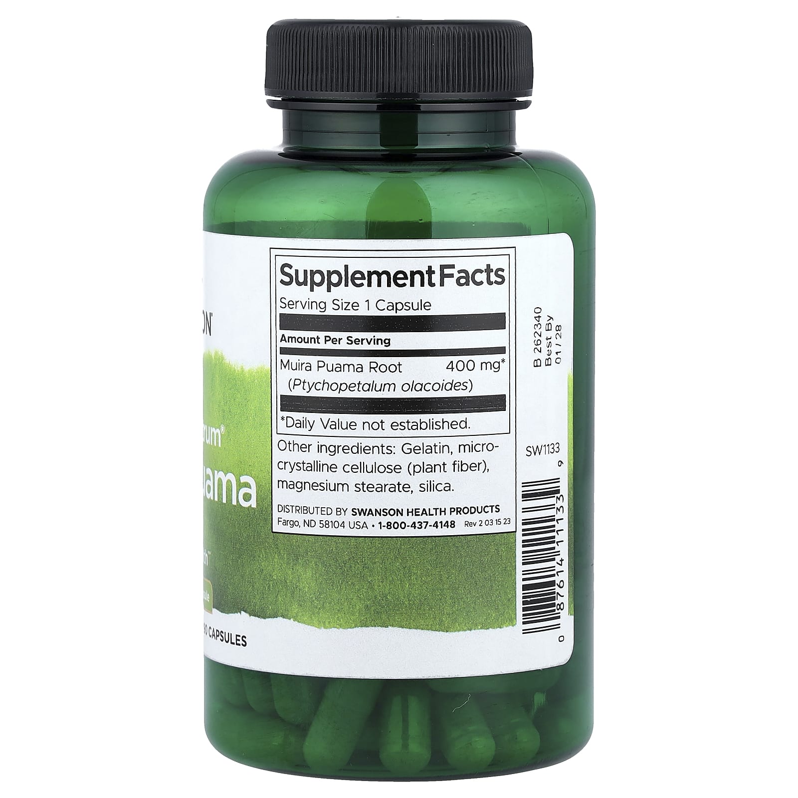Swanson, Full Spectrum® Muira Puama, 400 mg, 90 Capsules
