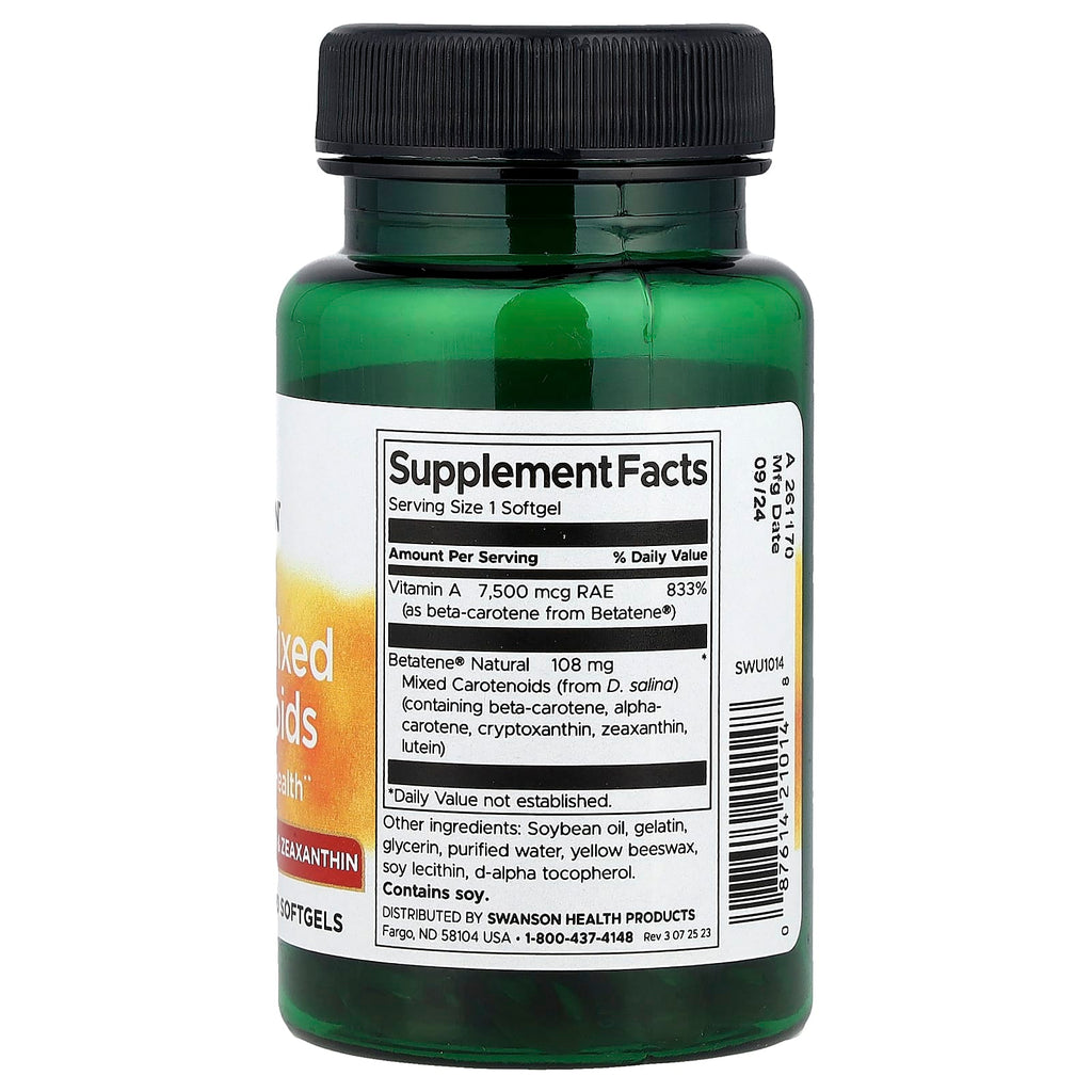 Swanson, Betatene® Natural Mixed Carotenoids, 60 Softgels