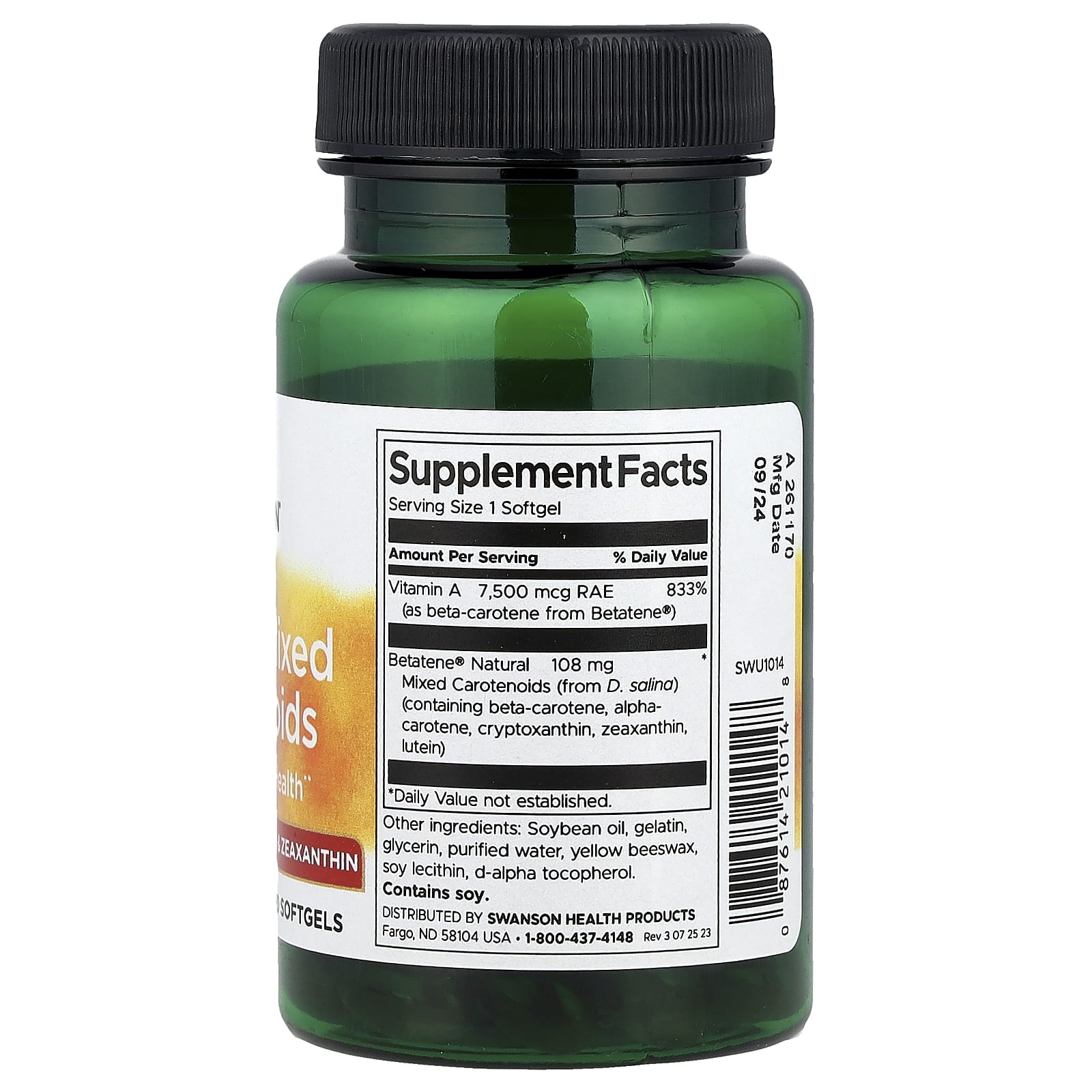 Swanson, Betatene® Natural Mixed Carotenoids, 60 Softgels