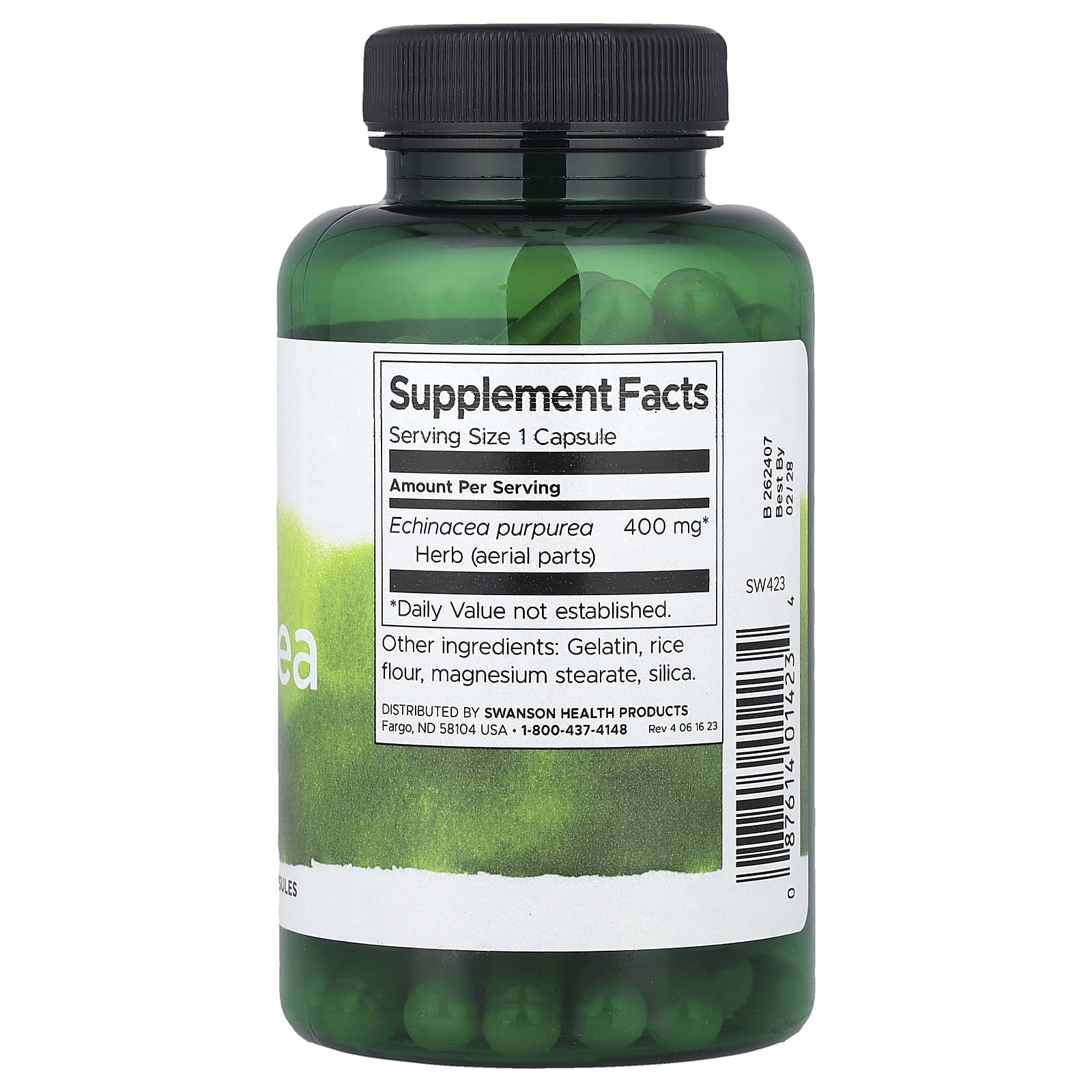 Swanson, Echinacea, 400 mg, 100 Capsules