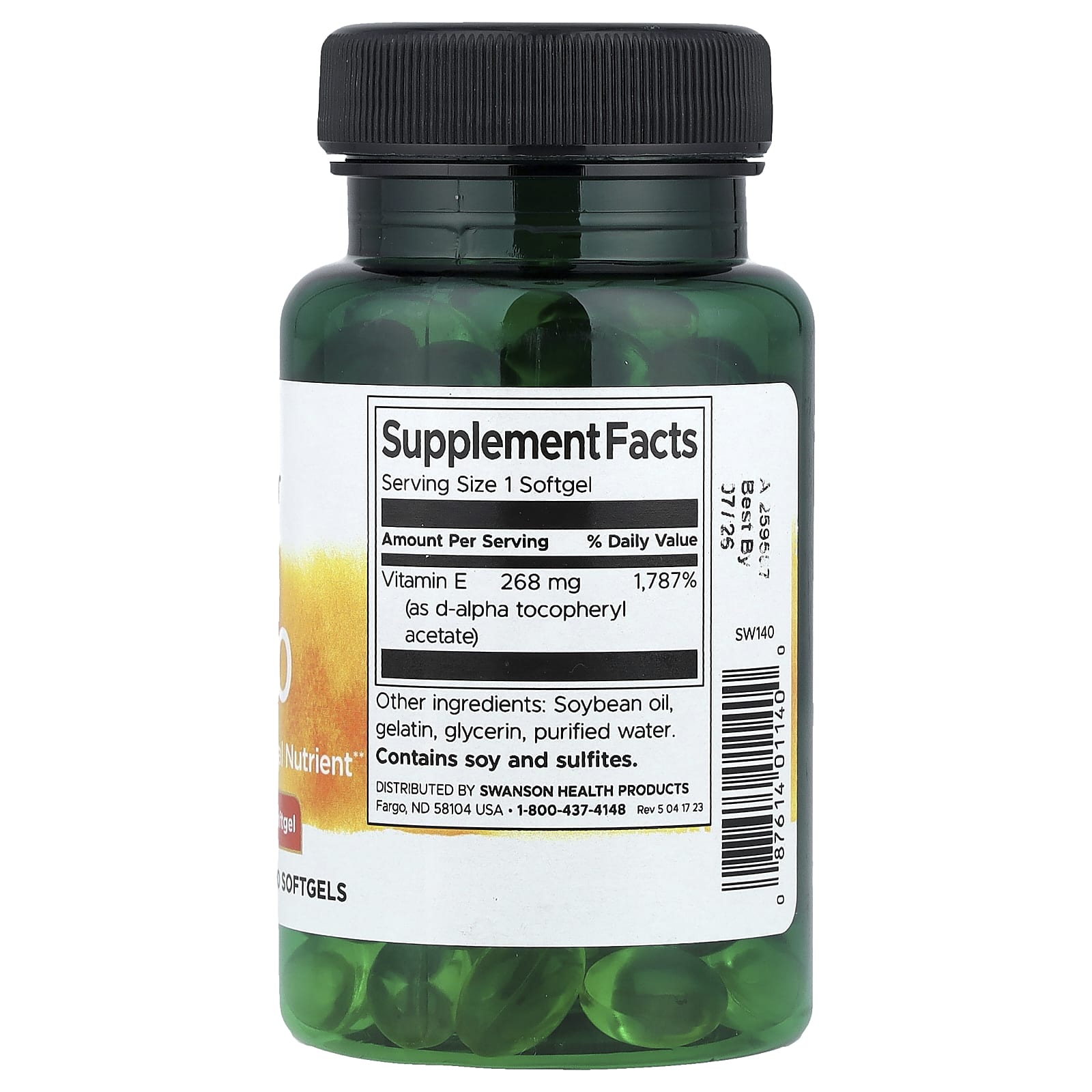 Swanson, Natural E-400, 268 mg (400 IU), 100 Softgels