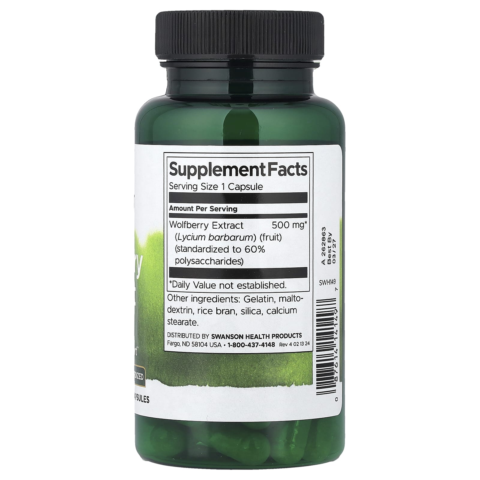 Swanson, Goji Berry Extract, Standardized, 500 mg, 60 Capsules