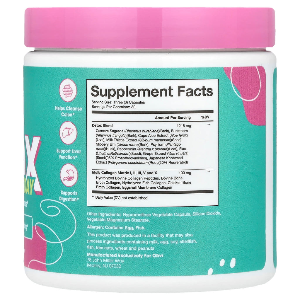 Obvi, Collagen Detox, 90 Capsules
