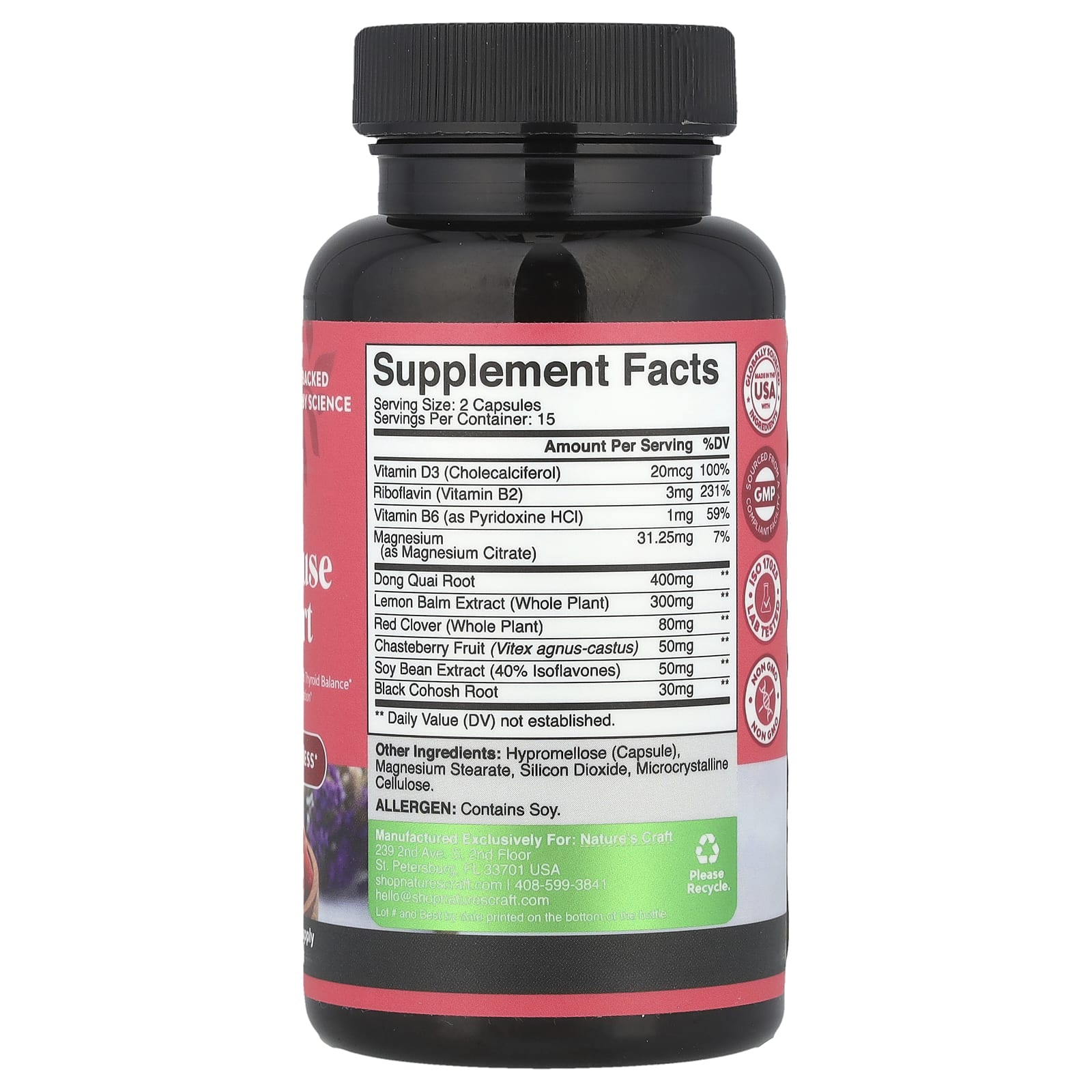 Nature's Craft, Women's Wellness, Menopause Support, 30 Capsules