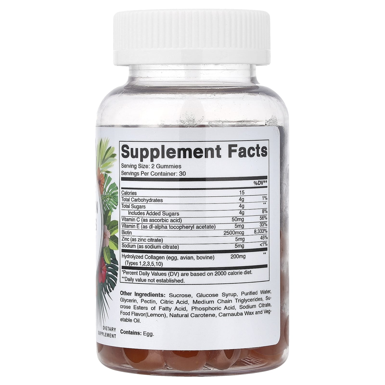 Vitamatic, Collagen Gummies With Biotin & Zinc, Lemon, 60 Gummies
