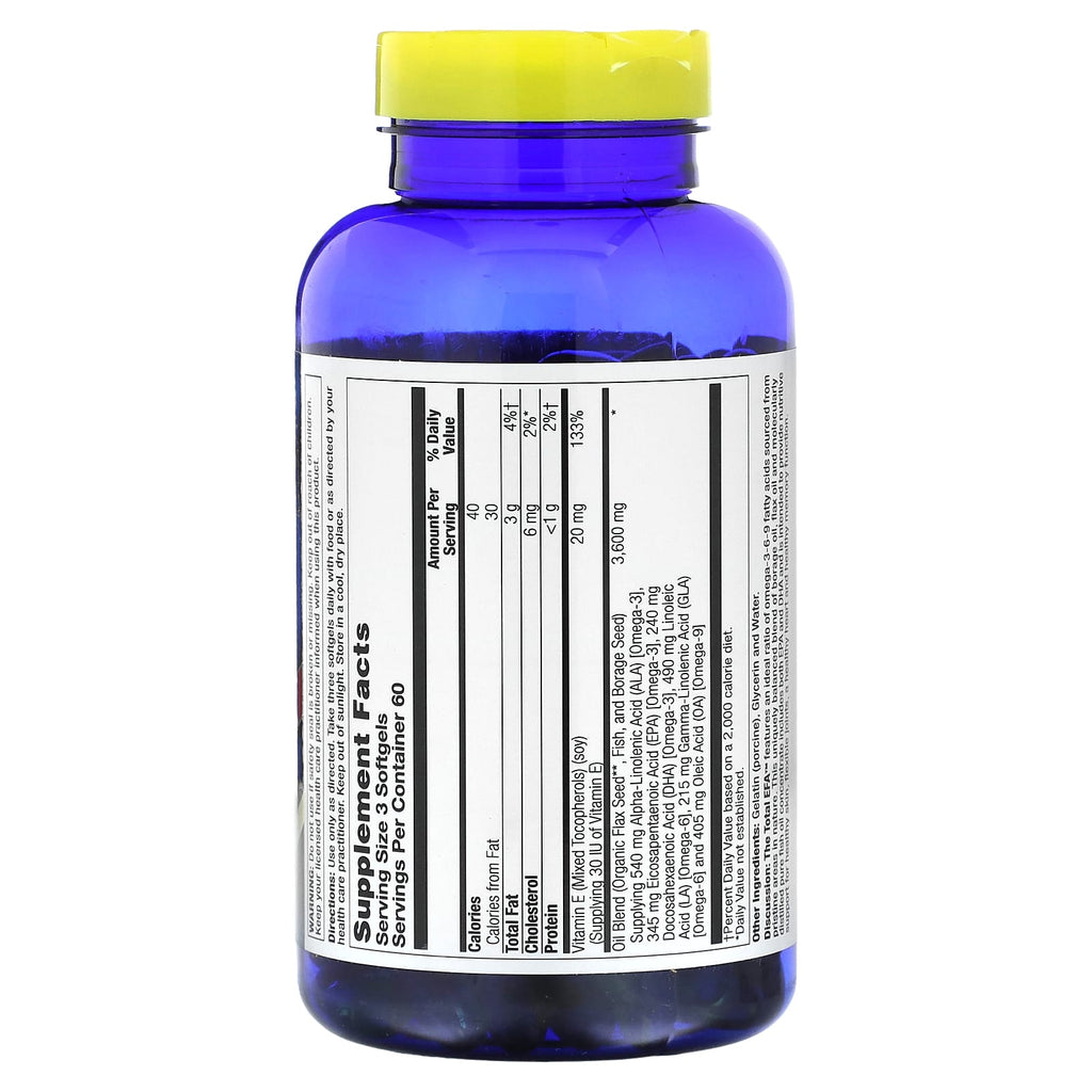 Nature's Life, The Total EFA, Omega 3-6-9, 1,200 mg, 180 Softgels