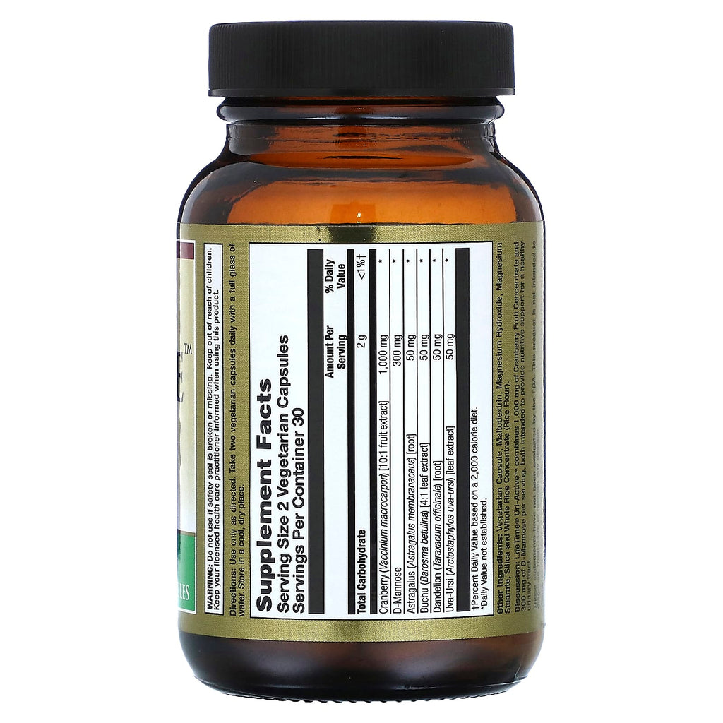 LifeTime Vitamins, Uri-Active, Cranberry Concentrate Formula with D-Mannose, 60 Vegetarian Capsules