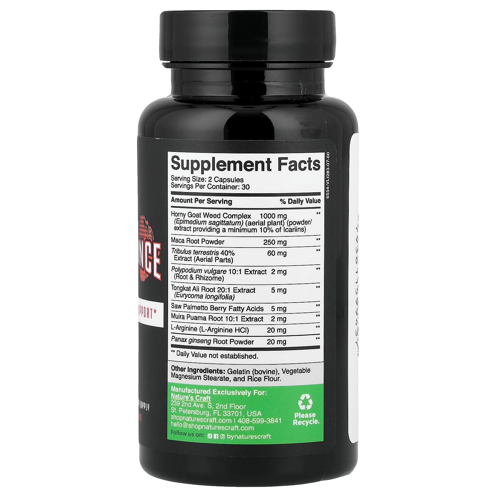 Nature's Craft, T-Enhance, 60 Capsules