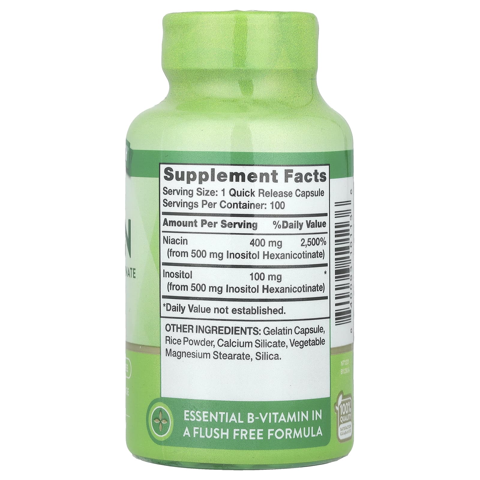 Nature's Truth, Flush Free Niacin, 500 mg, 100 Quick Release Capsules