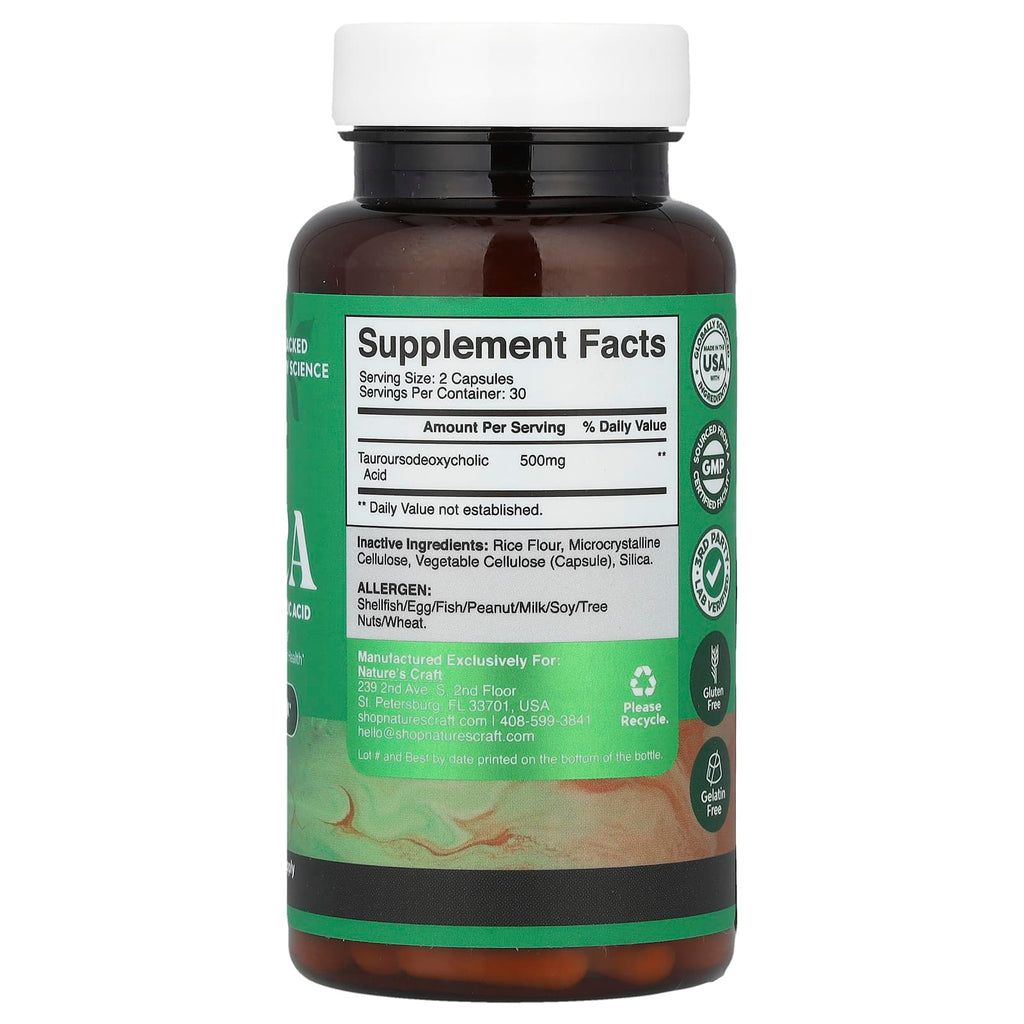 Nature's Craft, TUDCA, 60 Capsules (250 mg per Capsule)