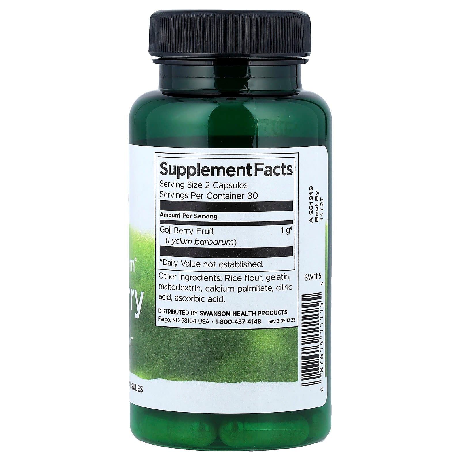 Swanson, Full Spectrum®, Goji Berry, 500 mg, 60 Capsules