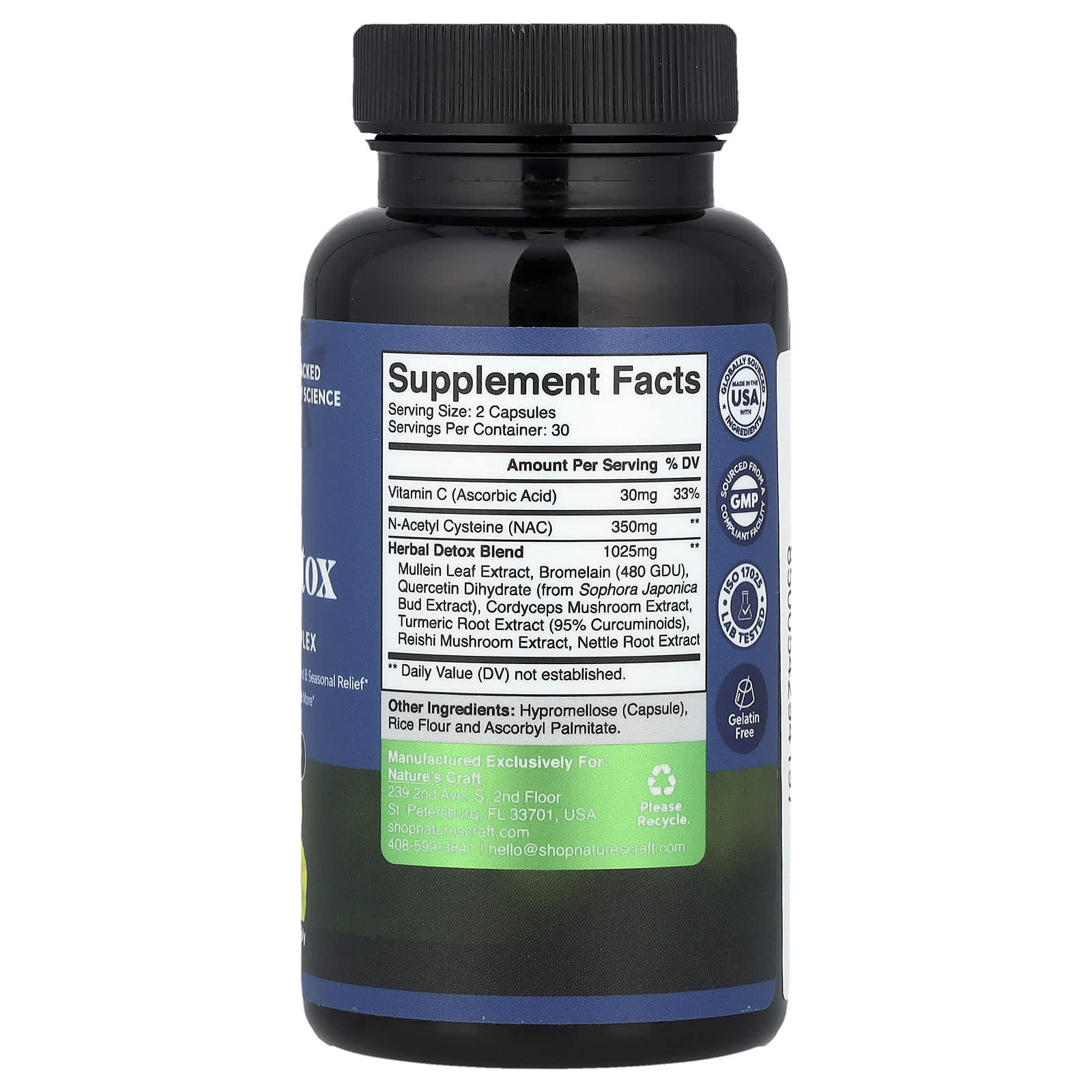 Nature's Craft, Lung Detox, 60 Capsules