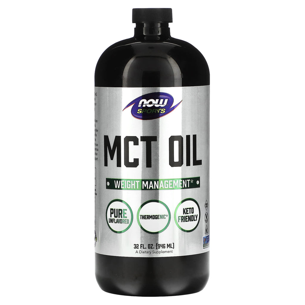 NOW Foods, Sports, MCT Oil, Unflavored, 14 g, 32 fl oz (946 ml)