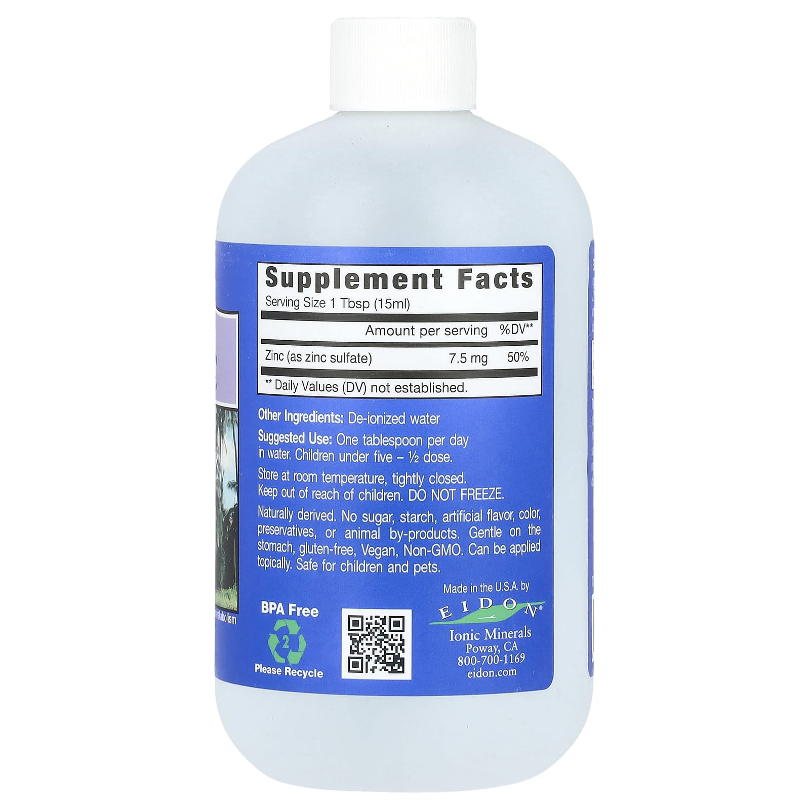 Eidon Ionic Minerals, Zinc, 18 oz (533 ml) (7.5 mg per Serving)
