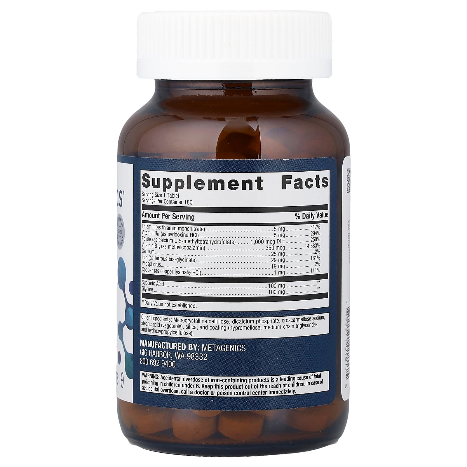 Metagenics, Hemagenics®, 180 Tablets