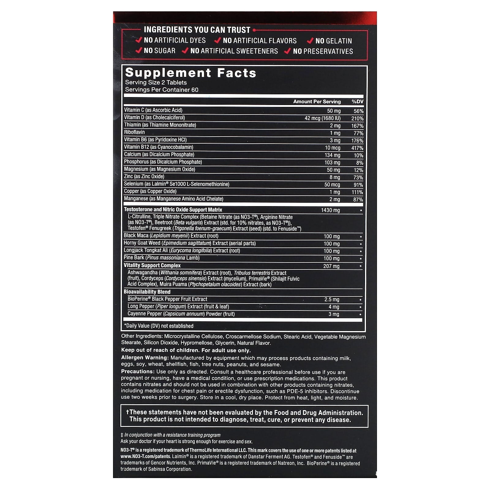 Force Factor, Test X180 Alpha® V2, 120 Tablets