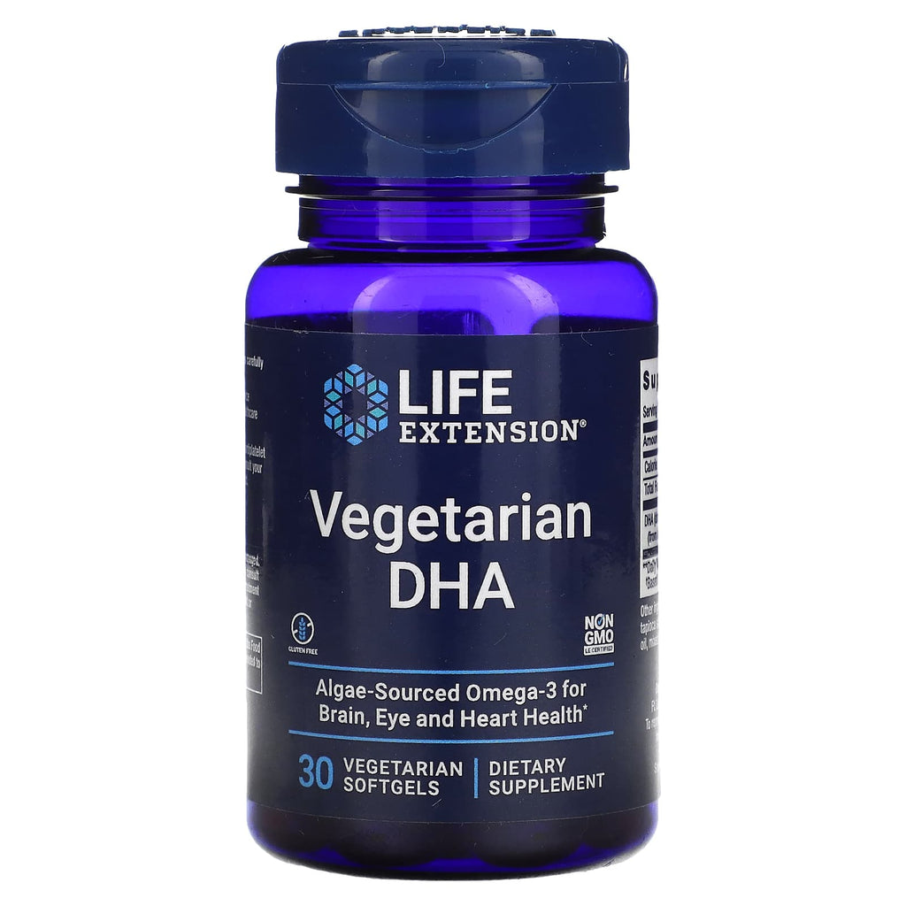 Life Extension, Vegetarian DHA, 30 Vegetarian Softgels (200 mg per Softgel)