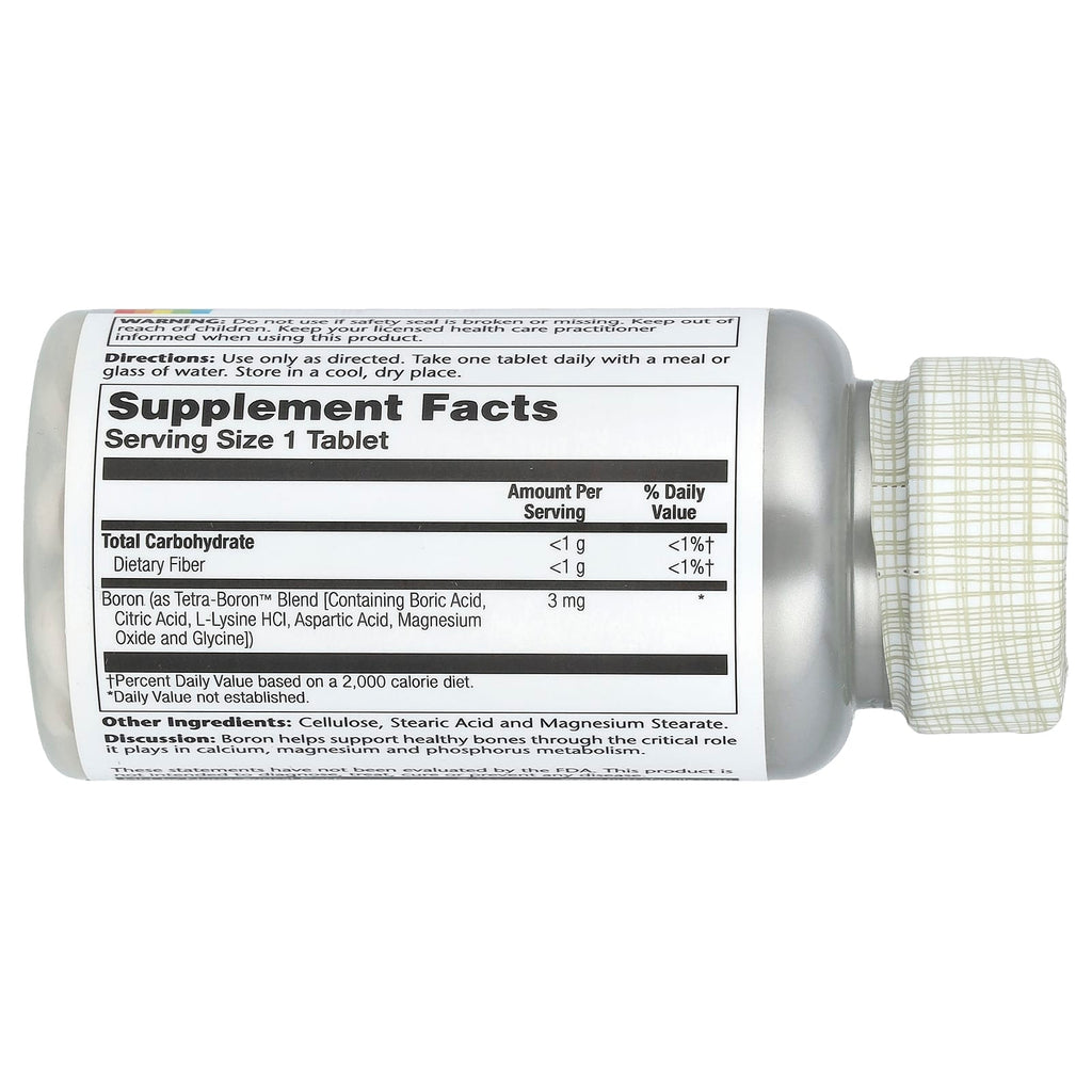 Solaray, Tetra-Boron®, 3 mg, 100 Tablets