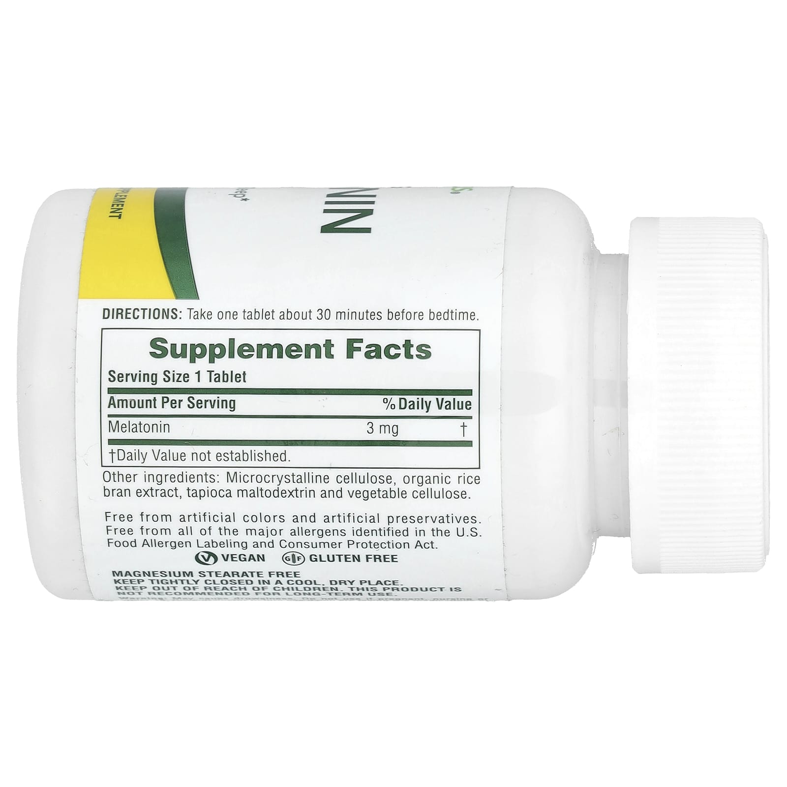 NaturesPlus, Fast Acting Melatonin, 3 mg, 90 Tablets