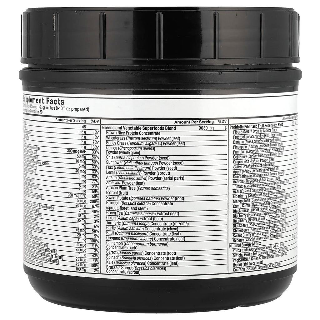 Force Factor, Smarter Greens™, Superfoods + Energy Powder, Lemon-Lime, 17 oz (483 g)