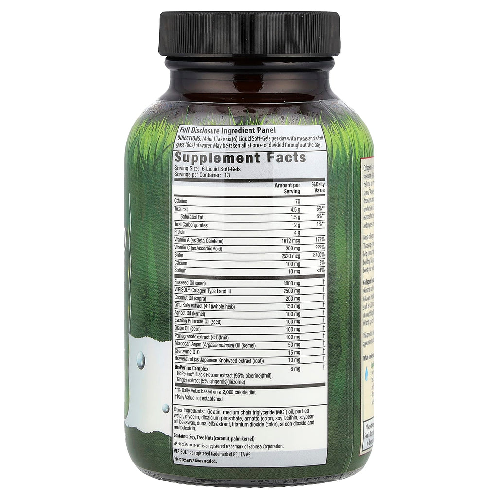 Irwin Naturals, Clinically Proven Verisol® Collagen Beauty, 80 Liquid Soft-Gels