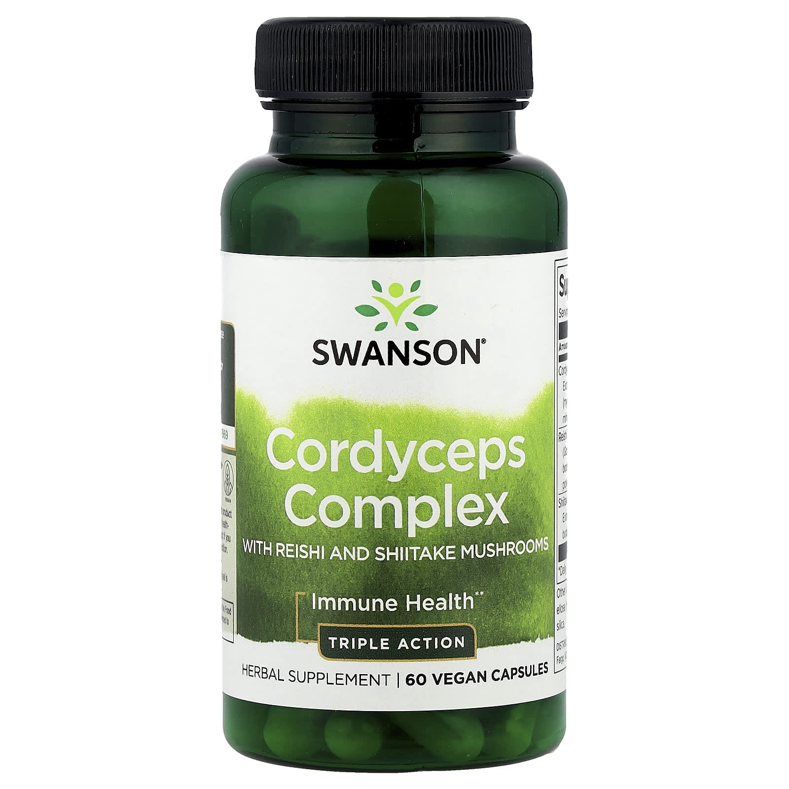 Swanson, Cordyceps Complex with Reishi and Shiitake Mushrooms, 60 Vegan Capsules