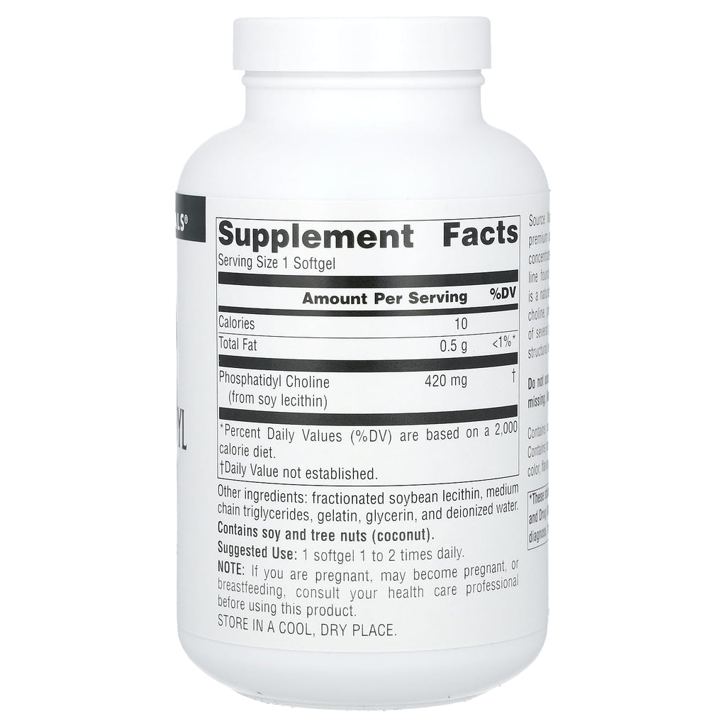 Source Naturals, Phosphatidyl Choline, 420 mg, 180 Softgels