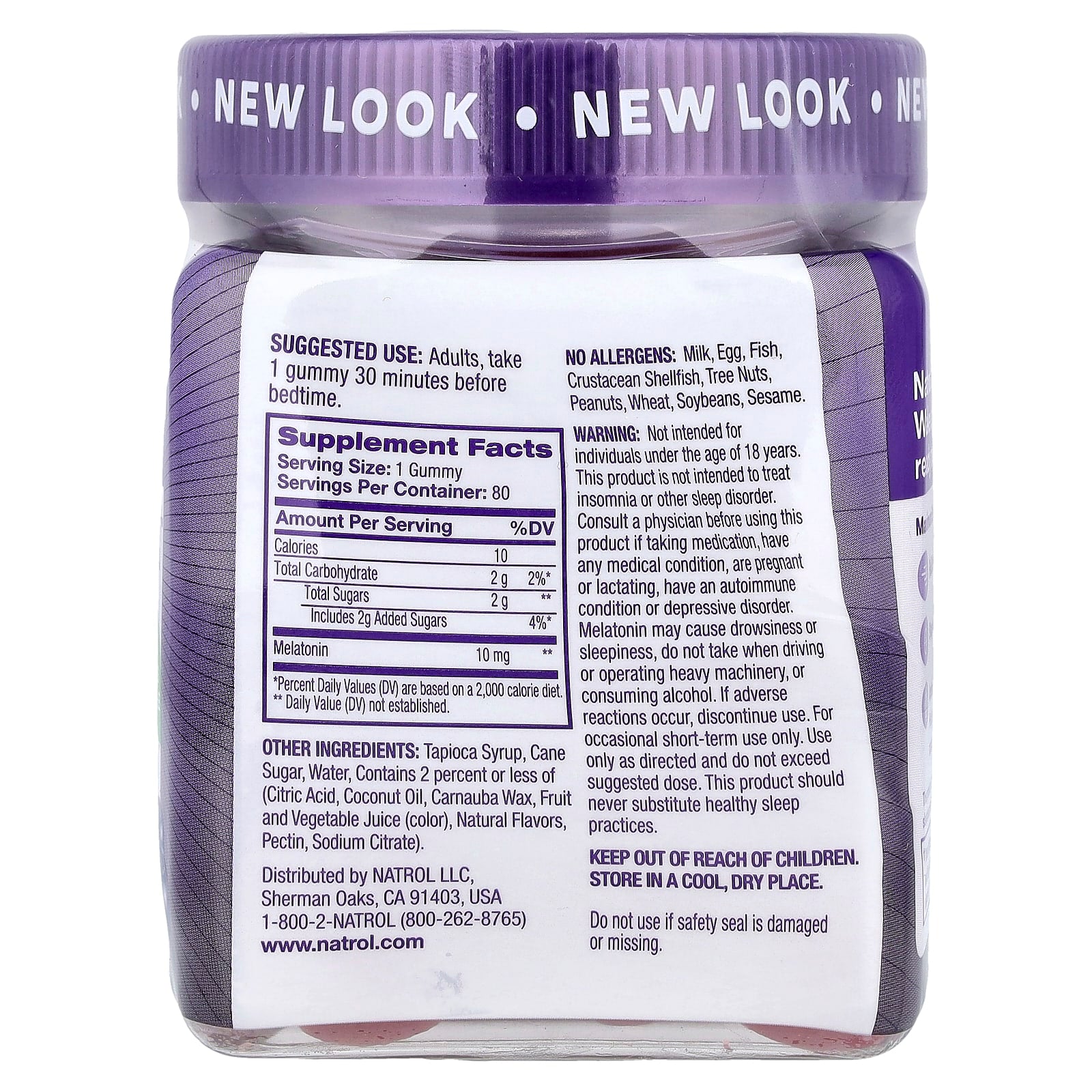 Natrol, MelatoninMax™, Blueberry, 10 mg, 80 Gummies