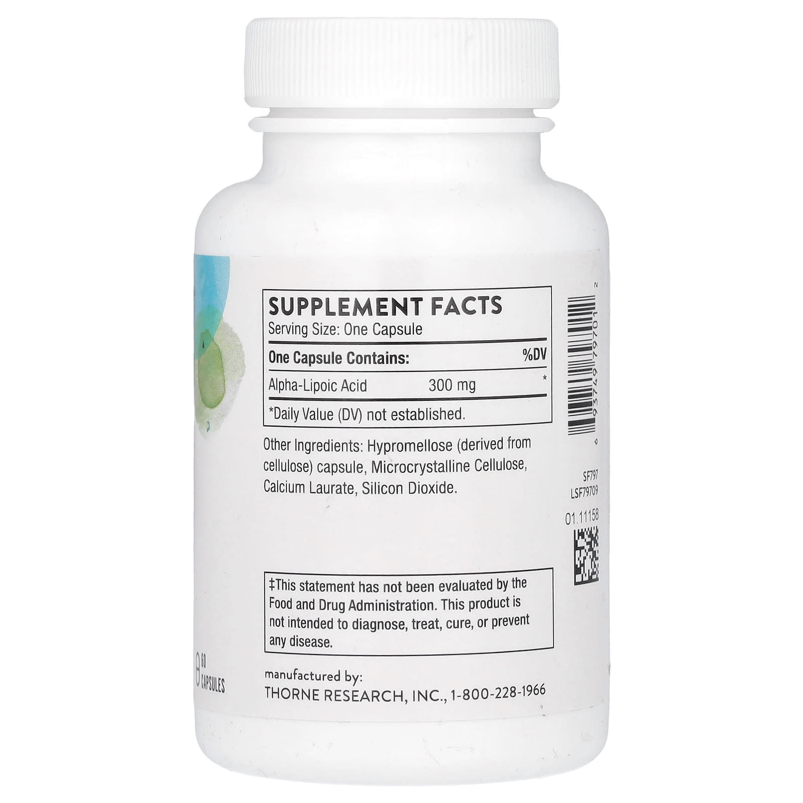 Thorne, Alpha-Lipoic Acid, 60 Capsules (300 mg per Capsule)