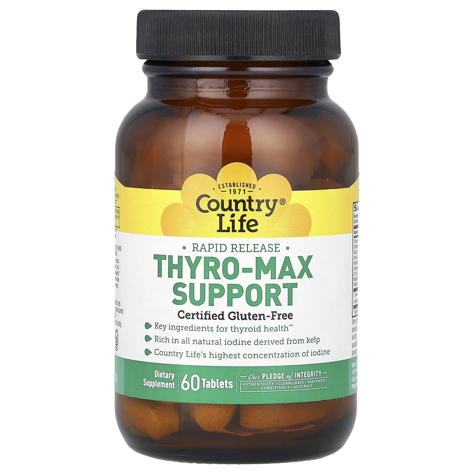 Country Life, Rapid Release Thyro-Max Support, 60 Tablets