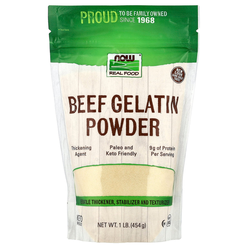 NOW Foods, Real Food, Beef Gelatin Powder, 1 lb (454 g)