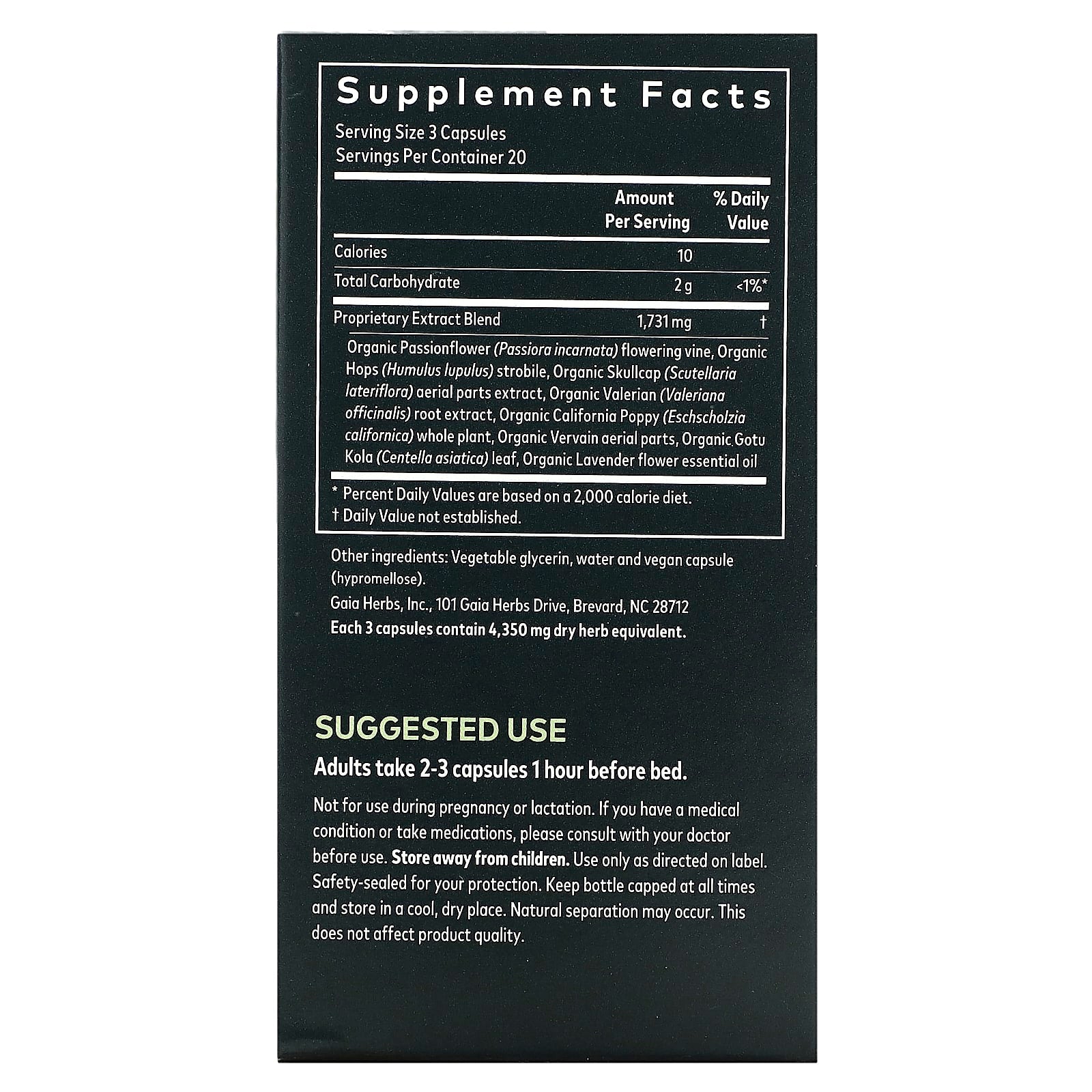 Gaia Herbs, Sound Sleep, 60 Vegan Liquid Phyto-Caps