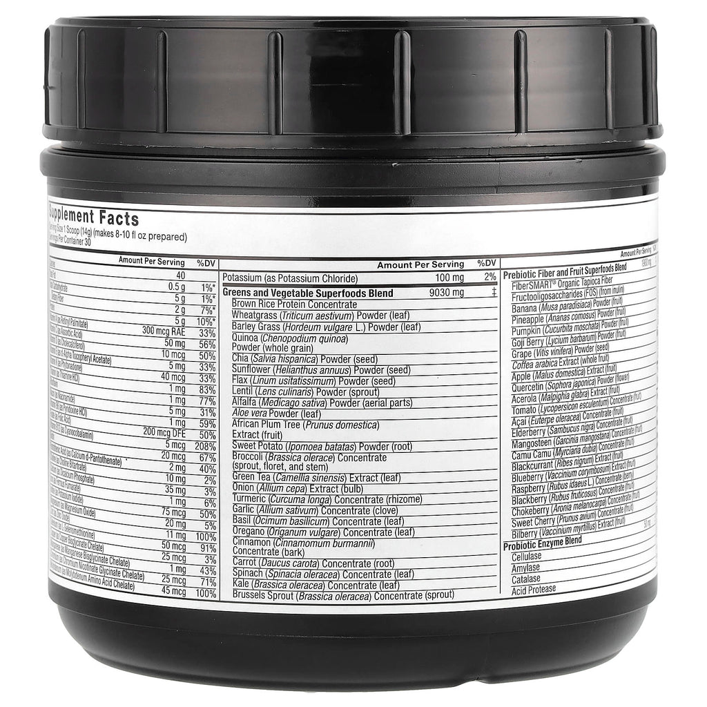 Force Factor, Smarter Greens™, Superfood Powder, Unflavored, 14.8 oz (420 g)