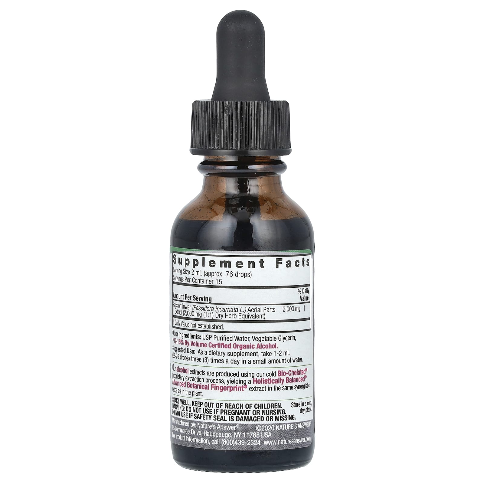 Nature's Answer, Passionflower Aerial Parts, Fluid Extract, 2,000 mg, 1 fl oz (30 ml)