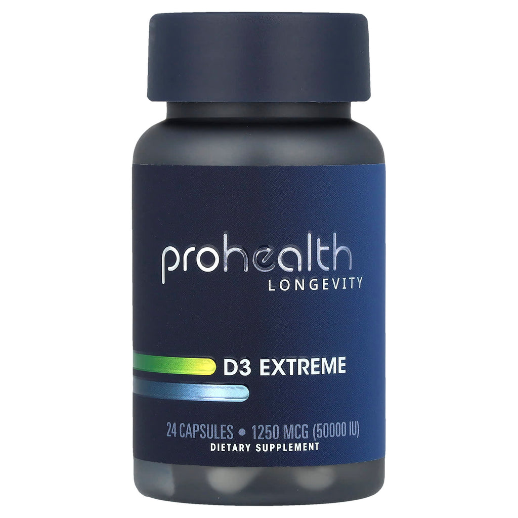ProHealth Longevity, D3 Extreme, 1,250 mcg (50,000 IU), 24 Capsules