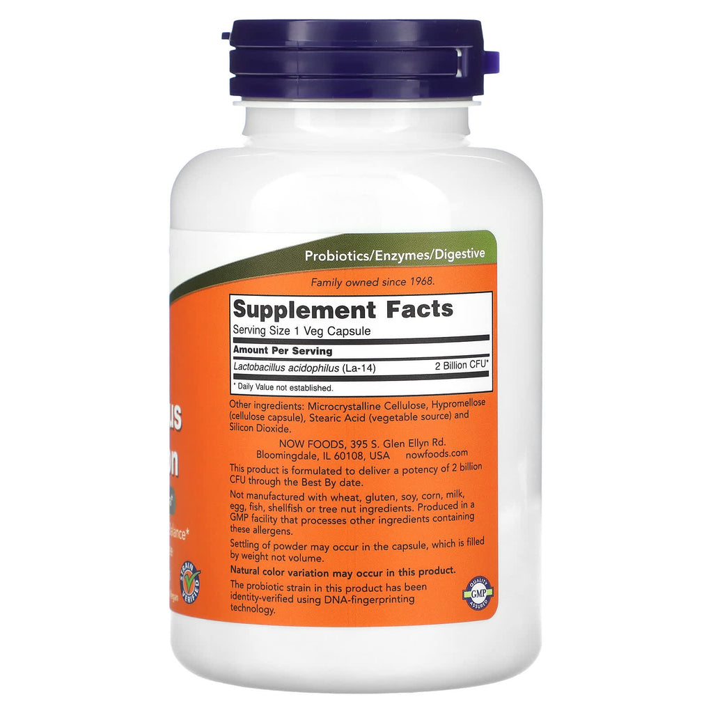 NOW Foods, Acidophilus Two Billion, 2 Billion CFU, 250 Veg Capsules