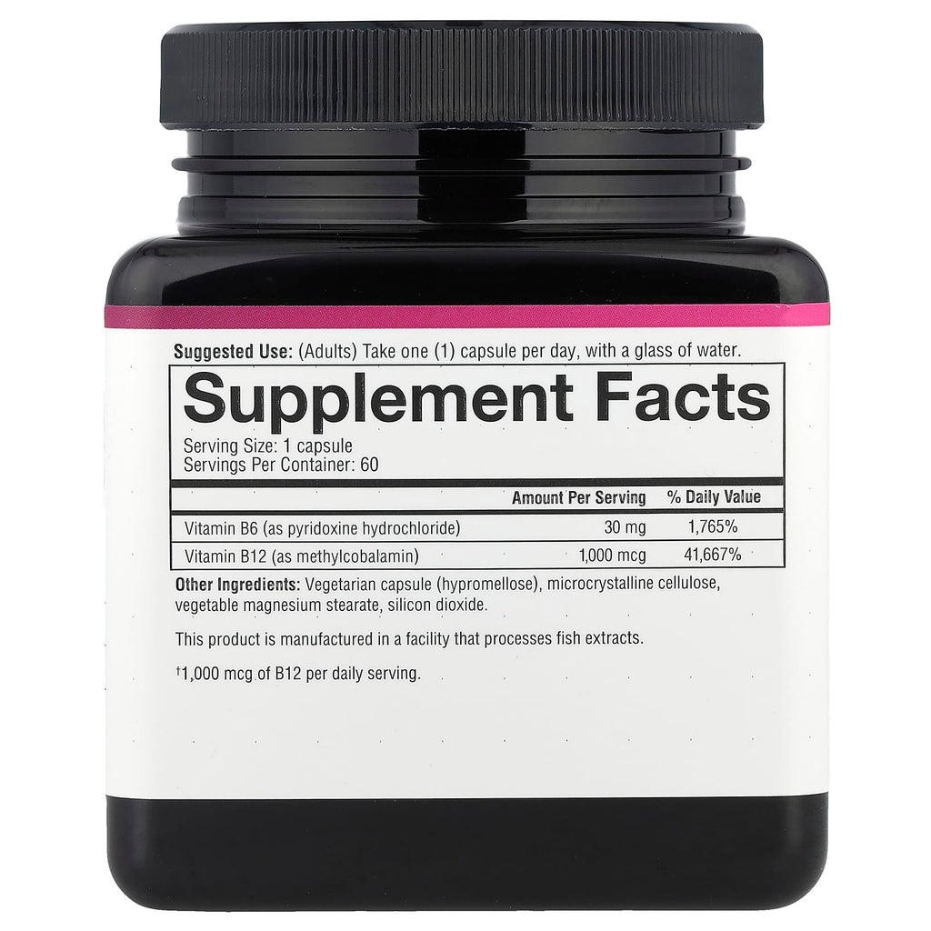 Youtheory, B12 B6 Essential Daily Vitamins, 60 Vegetarian Capsules