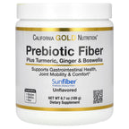 California Gold Nutrition, Prebiotic Fiber Plus Turmeric Extract, Organic Ginger Extract and Boswellia Extract , 6.7 oz (189 g)